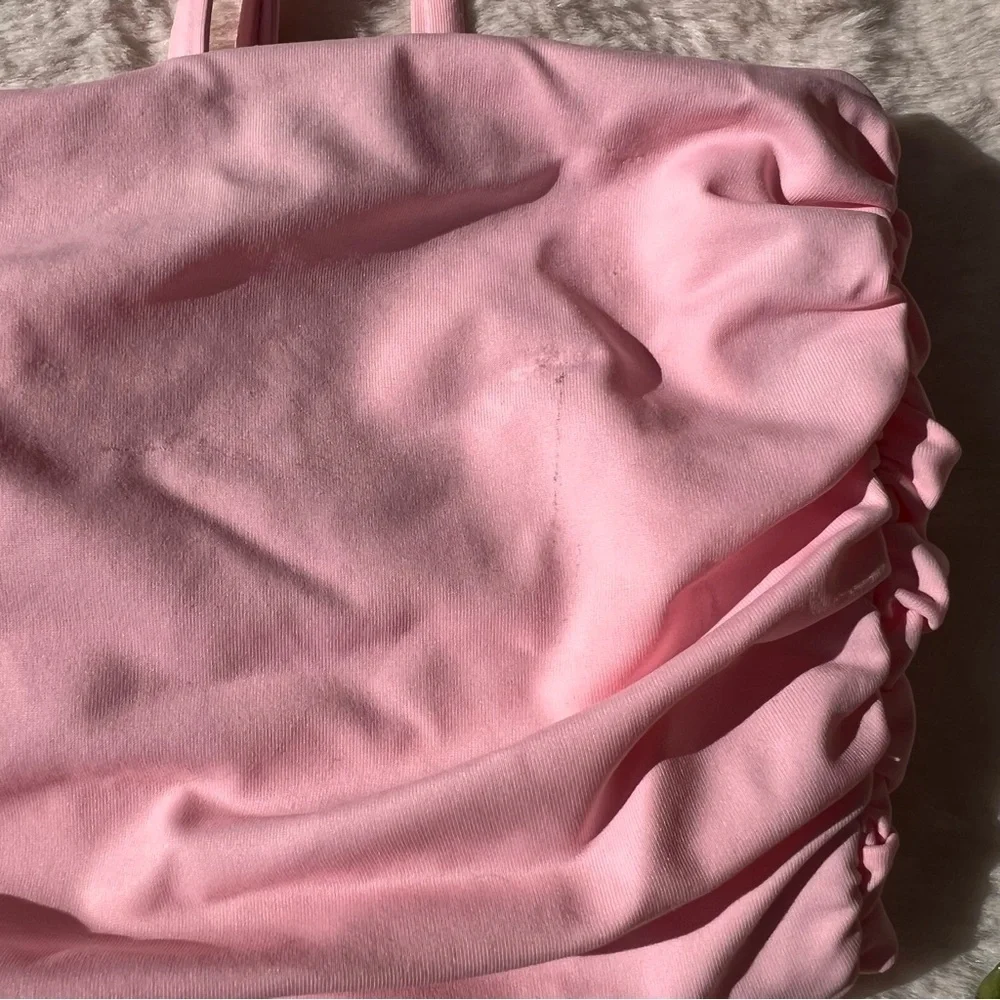 Frankie's Bikinis Pink Knotted Carrie Bikini Top Size Medium
